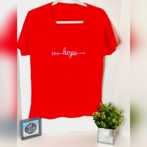 Ladies' Tagless V-neck Tee & Free Gift